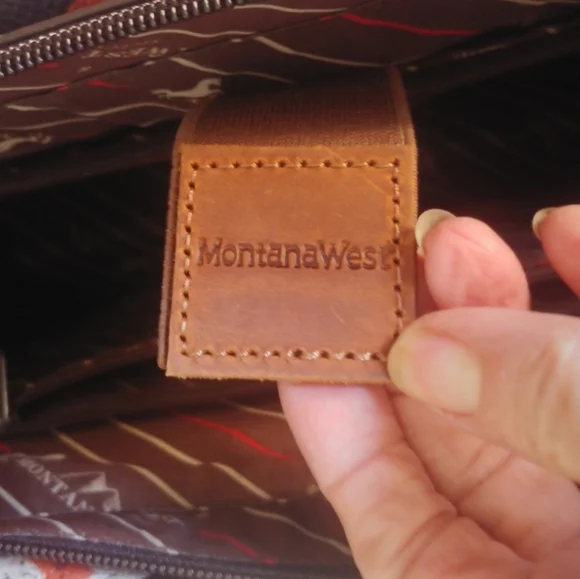 Montana West Vibrant Orange and Brown Tote - Picture 7 of 11